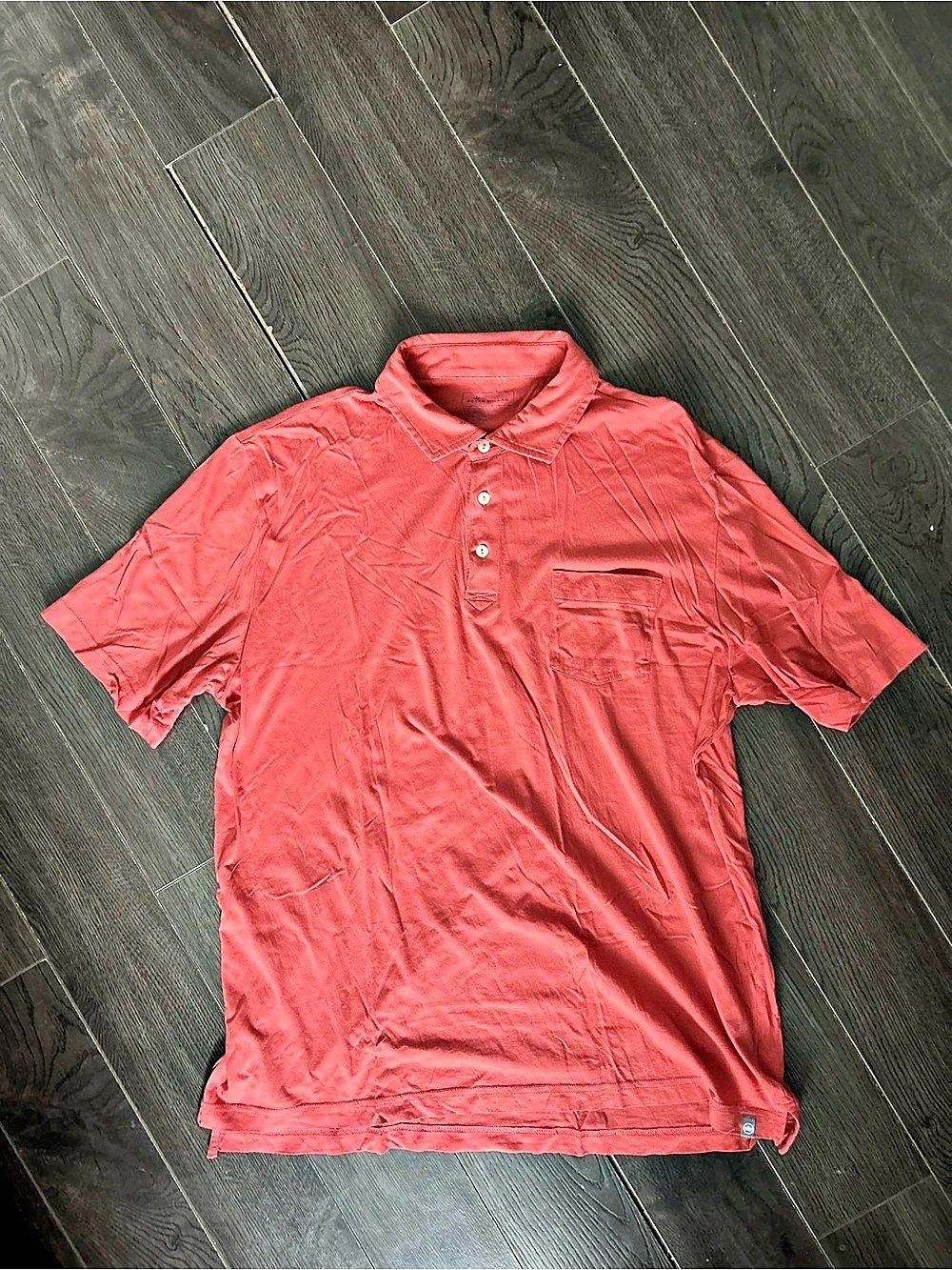 Peter Millar Pima Cotton Polo in Red Size Large